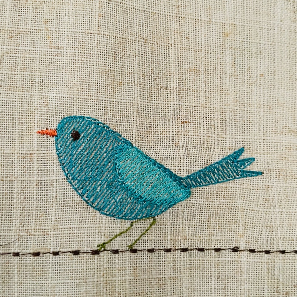 Linen Embroidered Table Runner